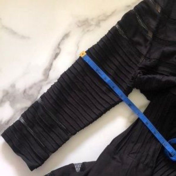 Tadashi Shoji size M black mesh party dress event work - Picture 12 of 14